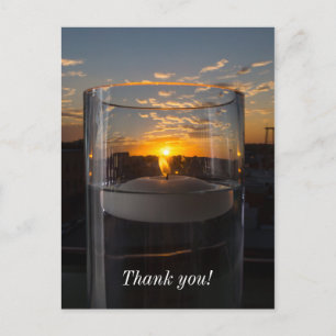 Cartão Postal Pôr do Sol à Luz de Vela