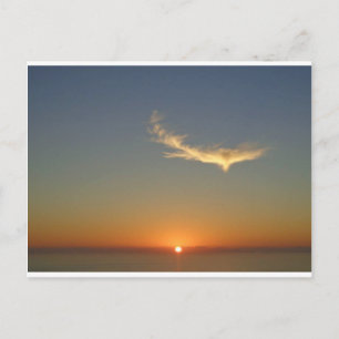 Cartão Postal pôr do sol anjo