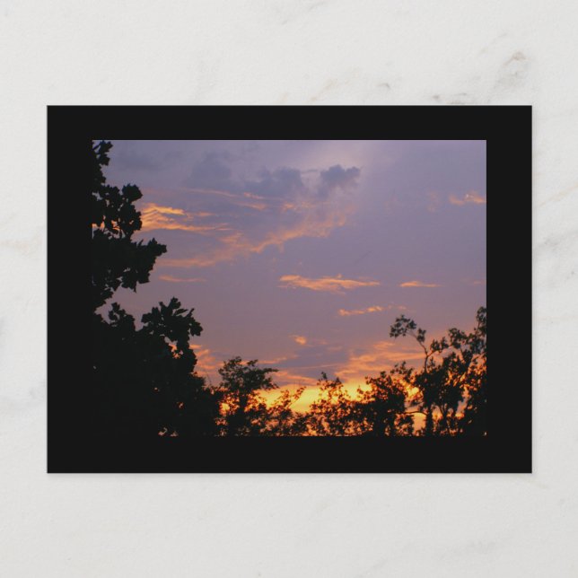 Cartão Postal Pôr do Sol Bonito (Frente)
