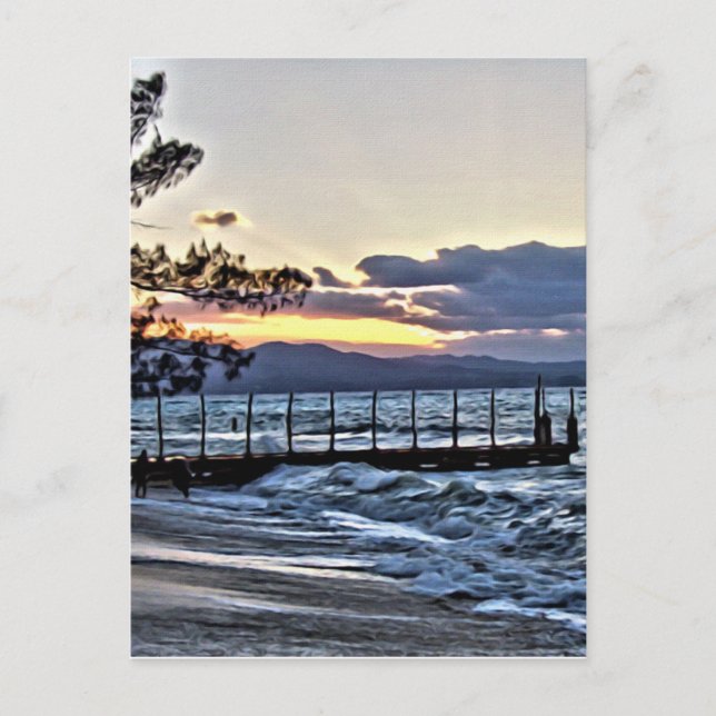 Cartão Postal Por do sol bonito em Montego Bay, Jamaica (Frente)