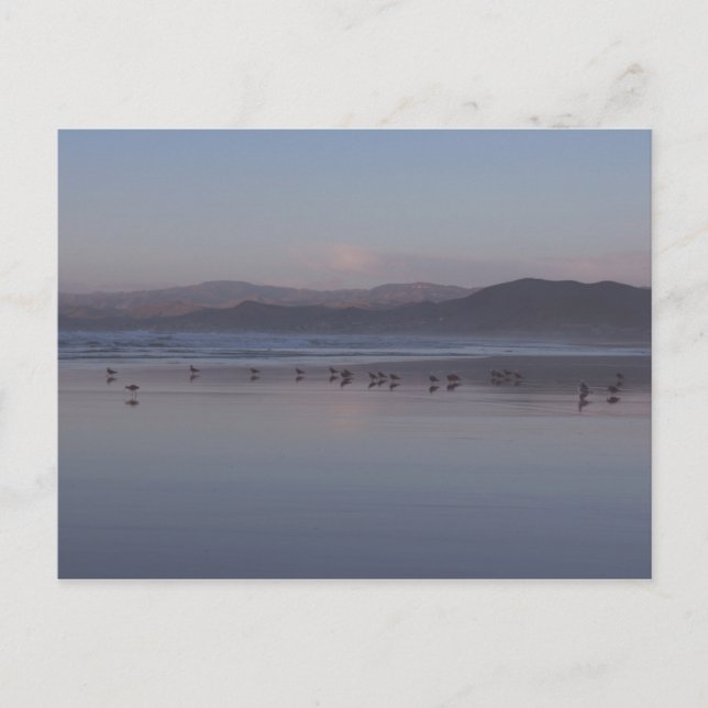 Cartão Postal Pôr do sol da Costa da Califórnia (Frente)