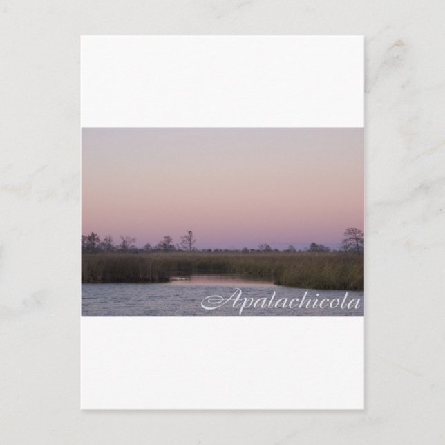 Cartão Postal Por do sol de Apalachicola (Frente)