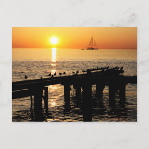 Cartão Postal pôr do sol de Aruba