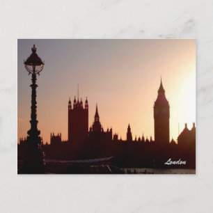 Cartão Postal pôr do sol de Londres