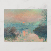 Pôr do sol de Monet no Sena Arte Fina Impressionis