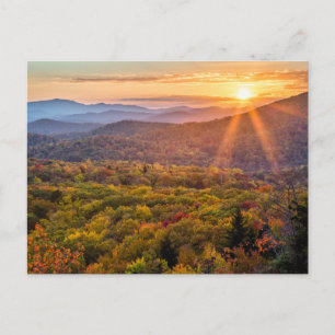 Cartão Postal Pôr do sol de outono de Beacon Heights