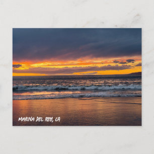 Cartão Postal Pôr do Sol de Pico - Marina Del Rey, CA