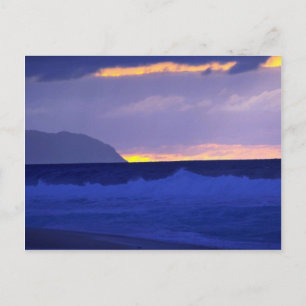 Cartão Postal Pôr do Sol Deslumbrante: Costa Norte, Oahu, Havaí
