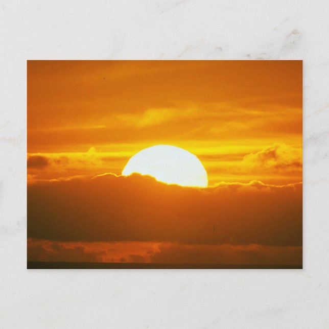 Cartão Postal Pôr do Sol Deslumbrante: Moorea, passagem do recif (Frente)