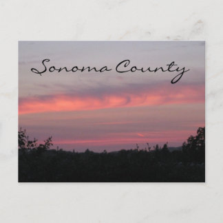 Cartão Postal Pôr do sol do Condado de Sonoma 2