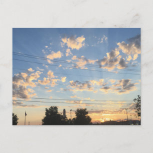 Cartão Postal Pôr do sol e nuvens lindos