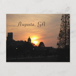 Cartão Postal pôr do sol em augusta, Augusta, GA