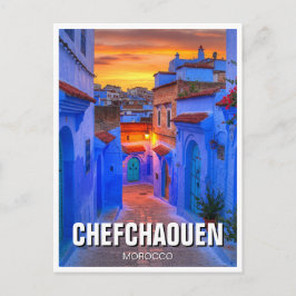 Cartão Postal Pôr do sol em Chefchaouen Marrocos Viagem