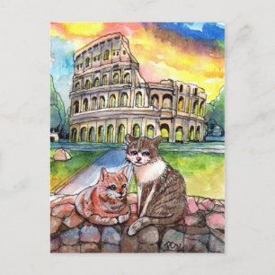 Cartão Postal Pôr do sol em Coliseu