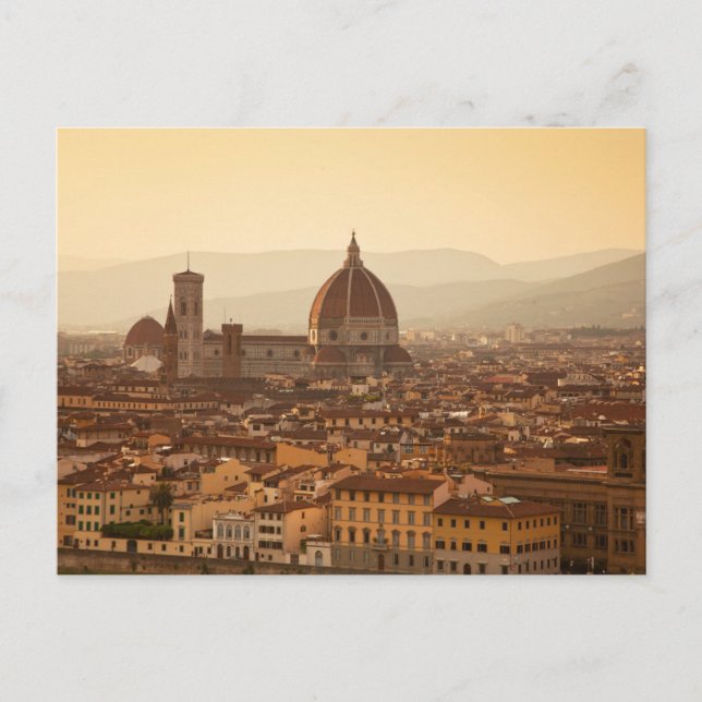 Cartão Postal Pôr do sol em Florença (Frente)