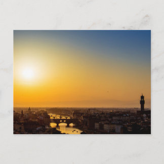 Cartão Postal Pôr do sol em Florença, Itália
