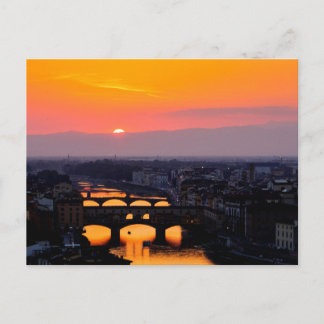 Cartão Postal Pôr do sol em Florença, Itália