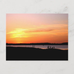 Cartão Postal Pôr do sol em Fort Fisher Fotografia Original