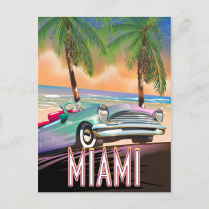 Cartão Postal Pôr do sol em Miami