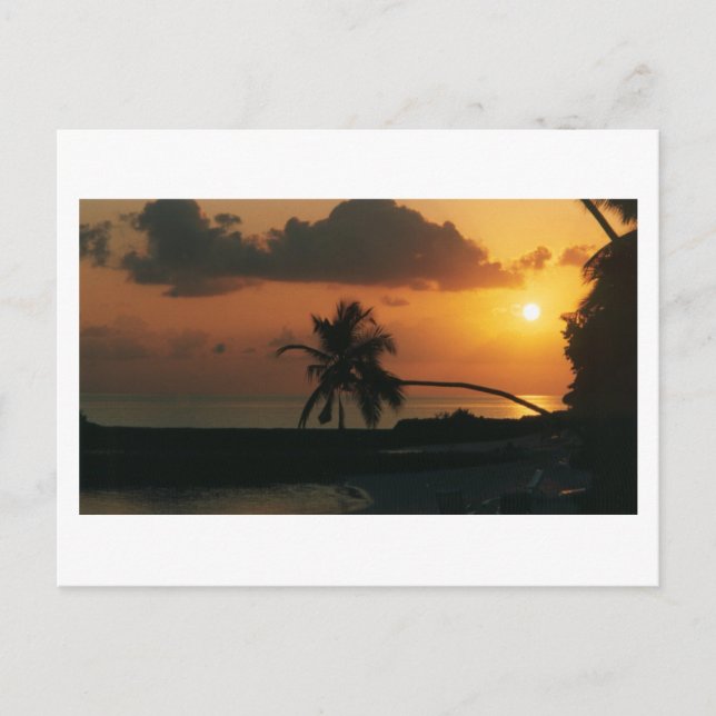 Cartão Postal Por do sol em Nakatchafushi (Frente)