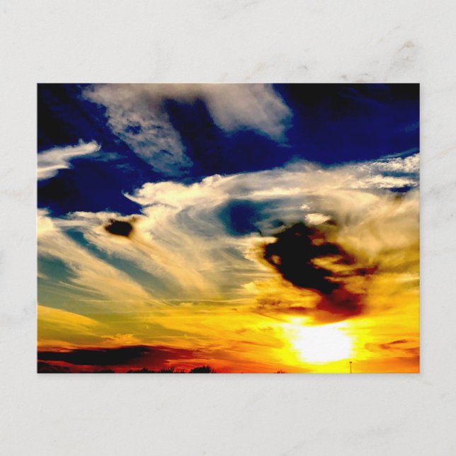 Cartão Postal Pôr do sol em Oklahoma (Frente)