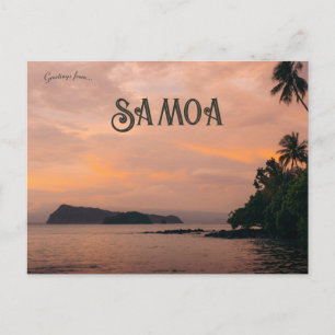 Cartão Postal Pôr do sol em Upolu Samoa