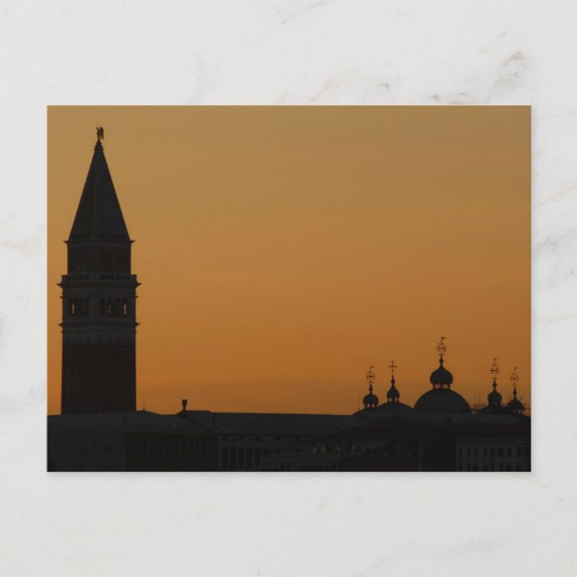 Cartão Postal Pôr do sol em Veneza (Frente)