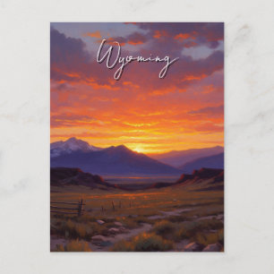 Cartão Postal Pôr do sol em Wyoming Viagens