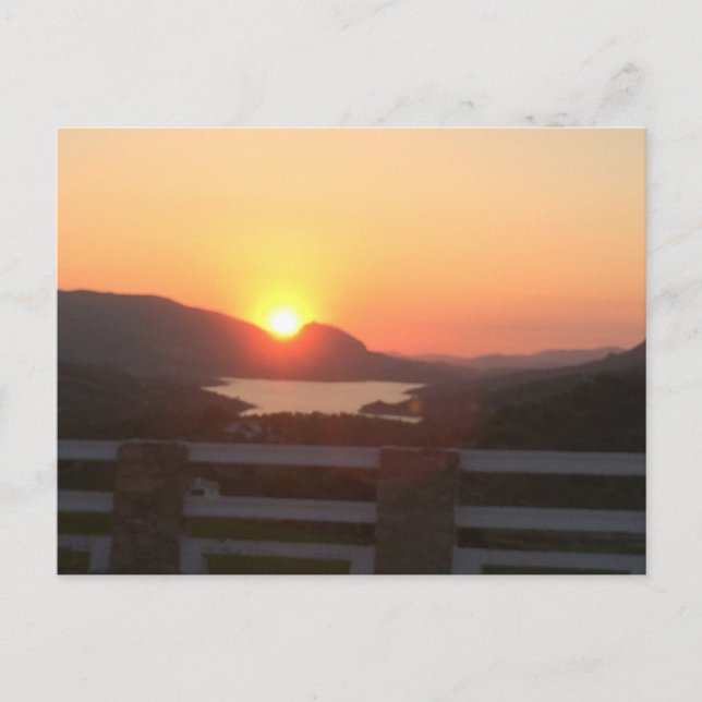 Cartão Postal Pôr do Sol Espanhol (Frente)
