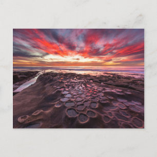 Cartão Postal Pôr do sol incrível nos poços de maré