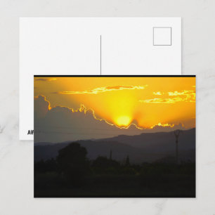 Cartão Postal Pôr do sol mediterrâneo