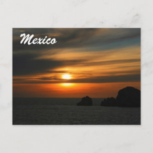 Cartão Postal pôr do sol mexicano