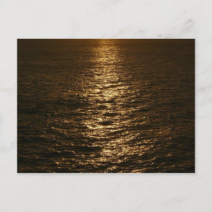 Cartão Postal Pôr do Sol na Água Fotografia Abstrata do Oceano