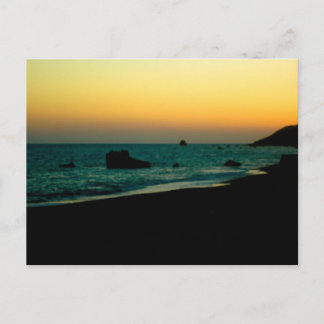 Cartão Postal pôr do sol na praia