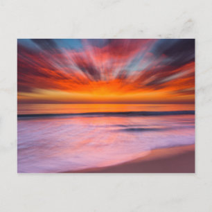 Cartão Postal Pôr do sol na praia de Tamarack Carlsbad, CA