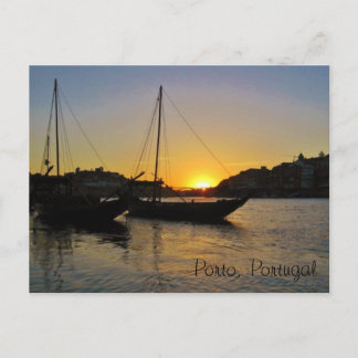 Cartão Postal Por do sol na primavera, Porto Portugal