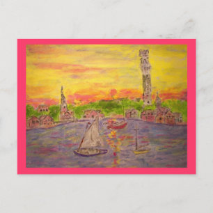 Cartão Postal pôr do sol na província da Paz na Terra