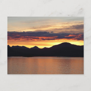 Cartão Postal Pôr do Sol no Alasca I Fotografia Magnífica do Ala