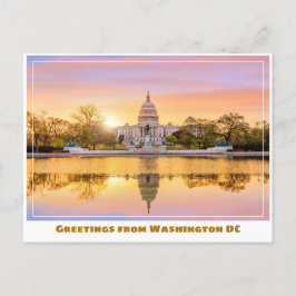 Cartão Postal Pôr do sol no Capitólio dos EUA em Washington DC c