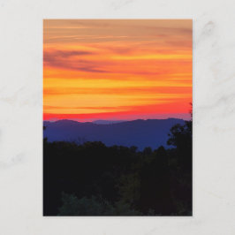 Cartão Postal Pôr do sol no corredor azul