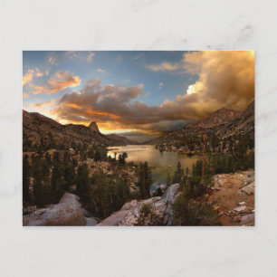 Cartão Postal Pôr do sol no Fin Dome Middle Rae Lake - John Muir