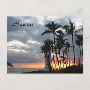 Cartão Postal Pôr do sol no Havaí