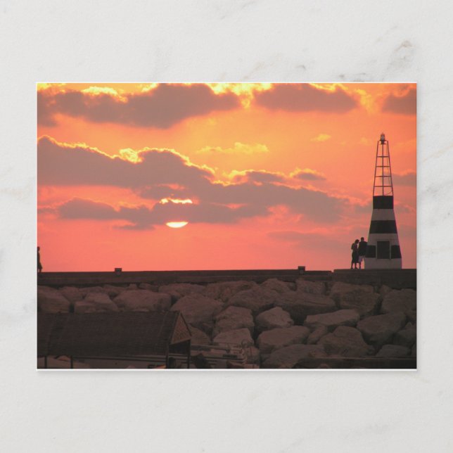 Cartão Postal pôr do sol no Líbano (Frente)