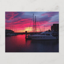 Pôr do sol no Marina de Hartlepool