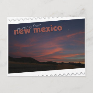 Cartão Postal pôr do sol no Novo México