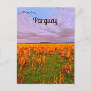 Cartão Postal Pôr do sol perto de Itape Paraguai