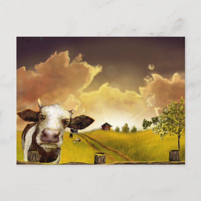 Cartão Postal pôr do sol Saskatchewan (Frente)