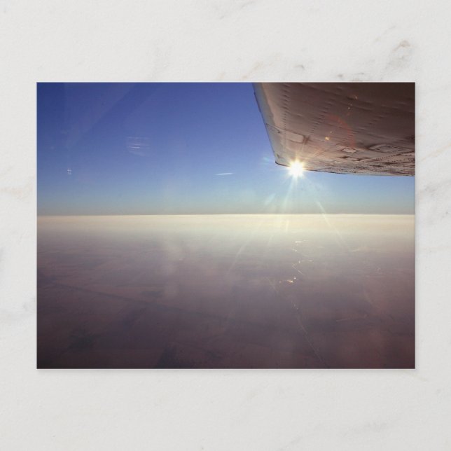 Cartão Postal Pôr do sol sob a asa (Frente)