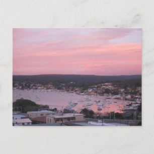 Cartão Postal Pôr do sol sobre a Baía de Gunnamatta Sydney Austr