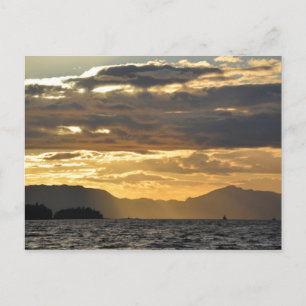 Cartão Postal Pôr do sol sobre a Baía de Ketchikan